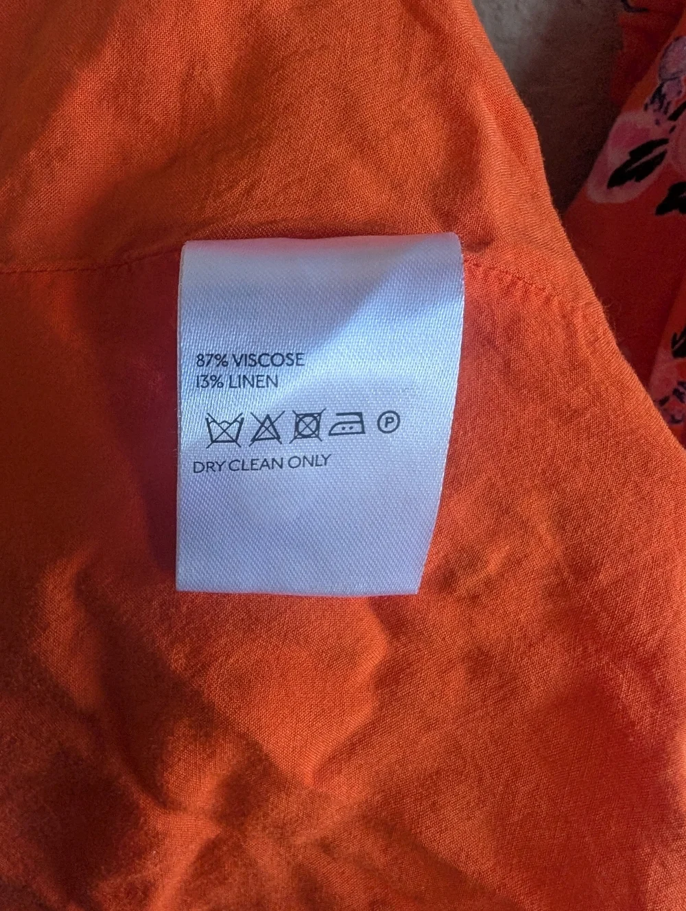 Free People Size Large Like A Lady Orange Floral Ruffle Sundress Open Back Mini - Picture 9 of 9